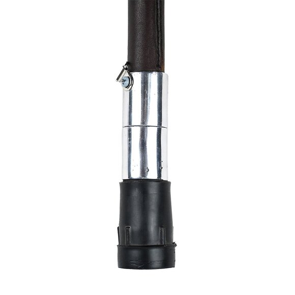 Outdoor Leather Stick With Portable Seat Stainless Steel Foldable Stool NEW - Picture 8 of 14